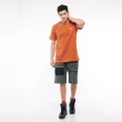 【JEEP】男裝 山系文字LOGO印花短袖T恤(橘色)