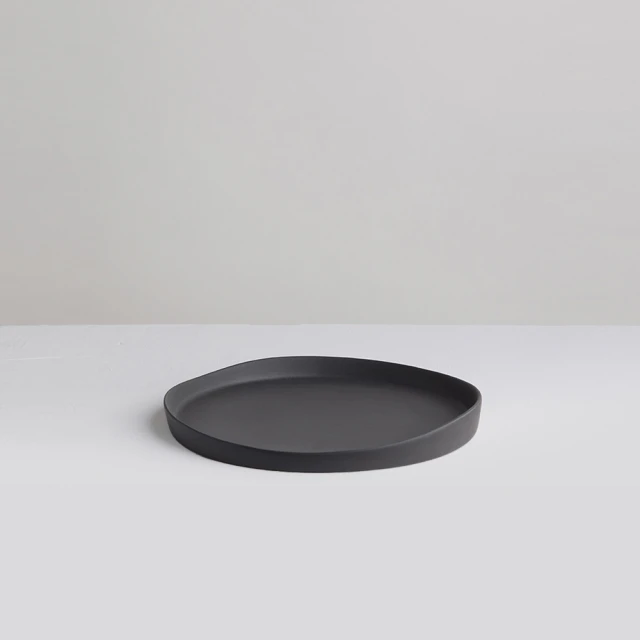 【3 co】水波系列圓形托盤- 黑(2號)