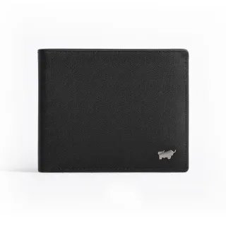 【BRAUN BUFFEL 德國小金牛】HOMME-M 4卡零錢袋皮夾-黯黑(BF306-315-BK) 錢包送禮推薦