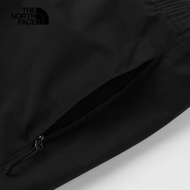 【The North Face 官方旗艦】北面女款黑色防風防潑水舒適彈力褲腰休閒長裙｜87WCJK3