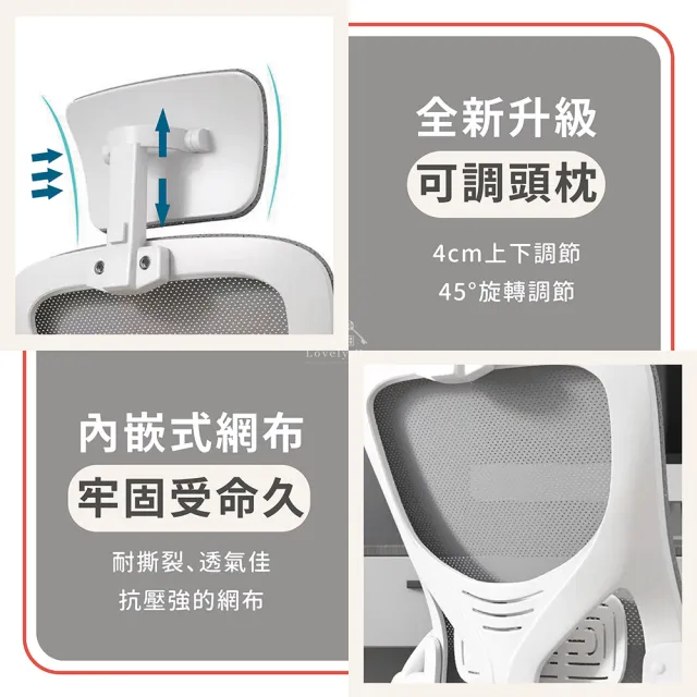 【享澄家居】人體工學電競椅-白-無頭枕(sc4113)(電競椅/電腦椅/辦公椅/躺椅)