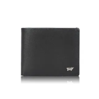 【BRAUN BUFFEL 德國小金牛】台灣總代理 亞當 4卡零錢袋皮夾-黑色(BF504-315-BK)