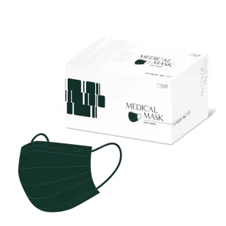 【CSD 中衛】中衛醫療口罩-成人平面-軍綠(50片/盒)