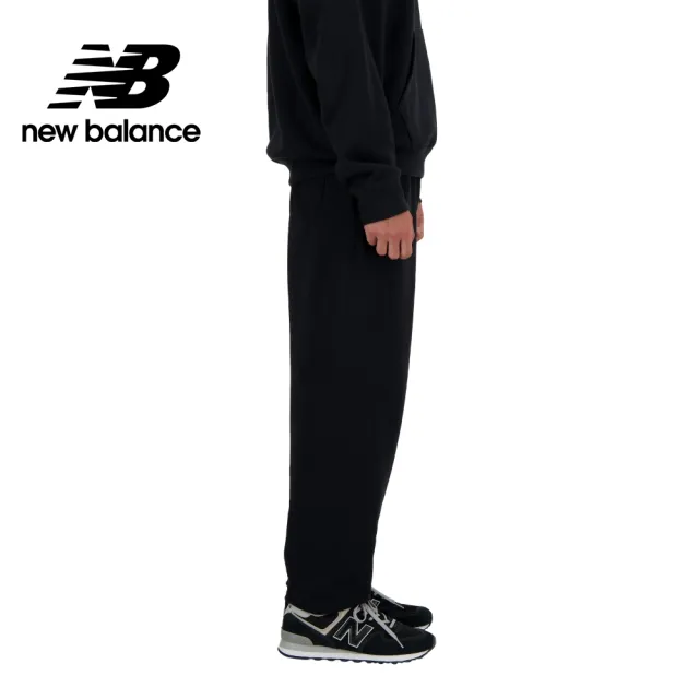 【NEW BALANCE】NB 褲管縮口棉質長褲_男性_黑色_AMP41519BK(亞版 版型正常)