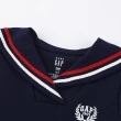 【GAP】女幼童裝 Logo印花翻領短袖T恤-海軍藍(890342)