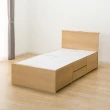 【NITORI 宜得利家居】◎雙人床座 床架 N-ZIO-T BOX LBR 附充電孔(床座 床架 充電孔 N-ZIO)
