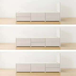 【NITORI 宜得利家居】◎雙人床座 床架 N-ZIO-C BOX WW TW 附充電孔 附小夜燈(床座 床架 小夜燈)