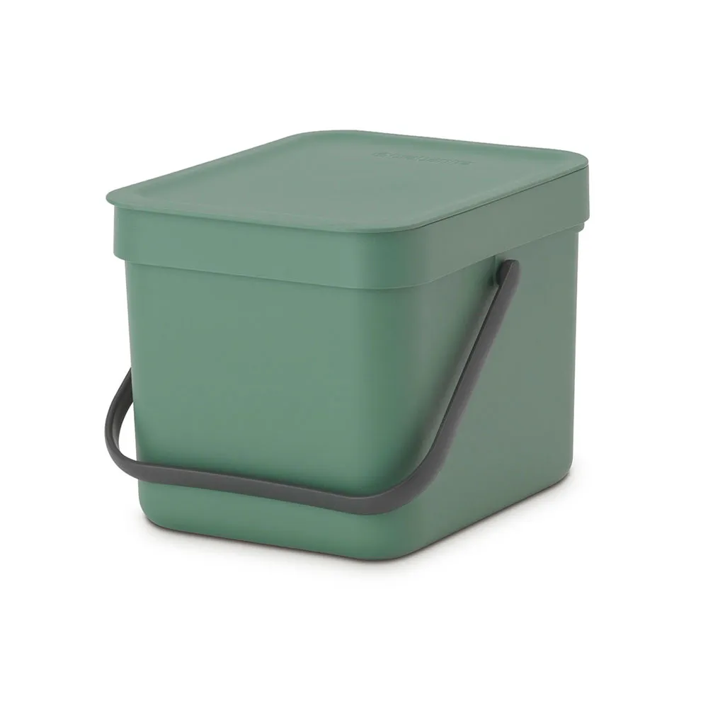 【Brabantia】多功能餐廚廚餘桶/收納置物桶(6L-冷杉綠)