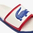 【LACOSTE】SERVE SLIDE 男鞋 雙色鱷魚LOGO拖鞋 藍白 外出拖鞋 室內拖鞋(47CMA0014_W1B 24ss)