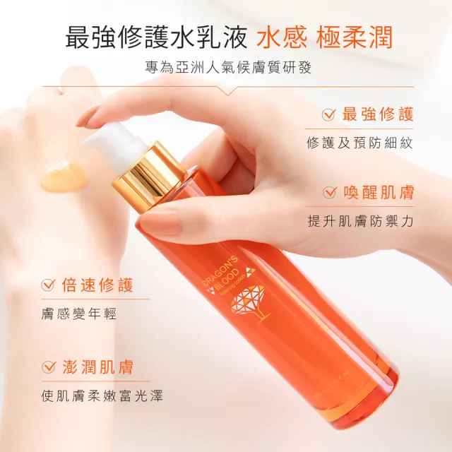 【Jenduoste 珍朵絲特】龍血求麗精華30mlx2瓶+修護乳80mlx2瓶(佐登妮絲保濕Plus版)