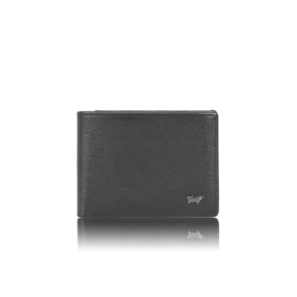 【BRAUN BUFFEL 德國小金牛】台灣總代理 戰神-A 6卡男夾-黑色(BF518-312-BK)