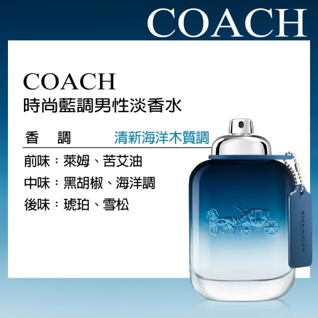 【COACH】時尚藍調男性淡香水60ml(專櫃公司貨)