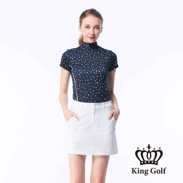 KING GOLF MOMO特談-女款筆刷感印花LOGO印圖