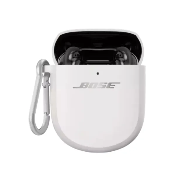 【BOSE】QuietComfort 消噪耳塞 矽膠無線充電盒保護套 霧白色(通用 II / Ultra)