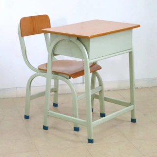 【藍色的熊】籐華學生課桌椅(補習班 補習桌 補習椅 學生桌 學生椅 書桌 鐵桌 鐵椅)