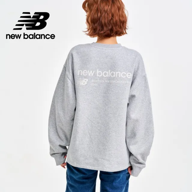 NEW BALANCE】刷毛保暖前短後長長袖上衣_藕杏色/灰色任選_WT33532MNK 