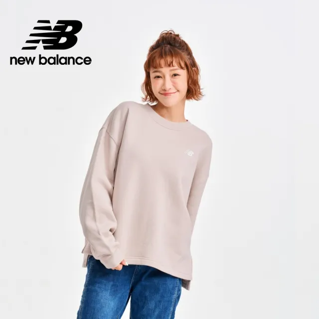 【NEW BALANCE】刷毛保暖前短後長長袖上衣_藕杏色/灰色任選_WT33532MNK/WT33532AG_女性