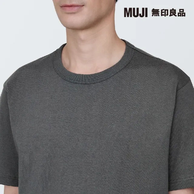 【MUJI 無印良品】男有機棉水洗粗織圓領短袖T恤(共7色)