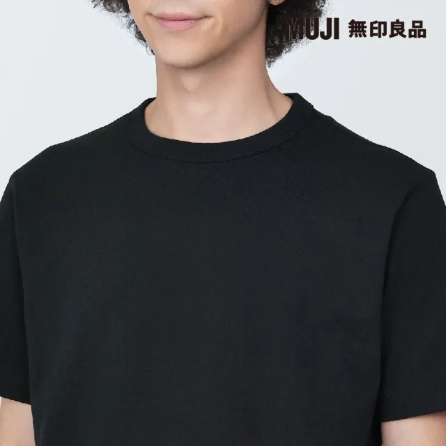 【MUJI 無印良品】男有機棉水洗粗織圓領短袖T恤(共7色)