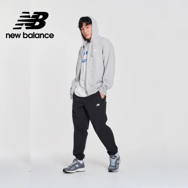 【NEW BALANCE】NB 刺繡NB休閒連帽外套_男性_灰色_MJ41501AG(美版 版型偏大)