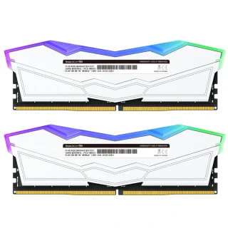 【Team 十銓】T-FORCE DELTA RGB 炫光 DDR5 6000 32GB 16Gx2 CL30 白色 桌上型超頻記憶體(DDDR5)