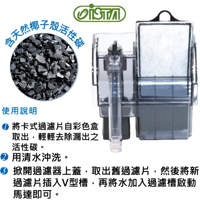 【ISTA 伊士達】外掛過濾器F-300專用活性碳棉 4入 濾片/碳板/SF-240(插卡式濾棉方便更換EA240)