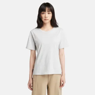 【Timberland】女款淺灰色短袖休閒T恤(A6ATEEK3)