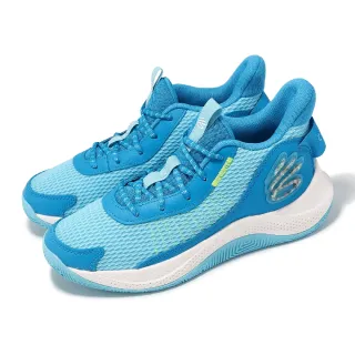 【UNDER ARMOUR】籃球鞋 Curry 3Z7 男鞋 藍 白 Curry 咖哩 子系列 緩衝 高筒 運動鞋 UA(3026622401)