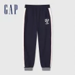 【GAP】男童裝 Logo印花束口鬆緊褲-海軍藍(890425)