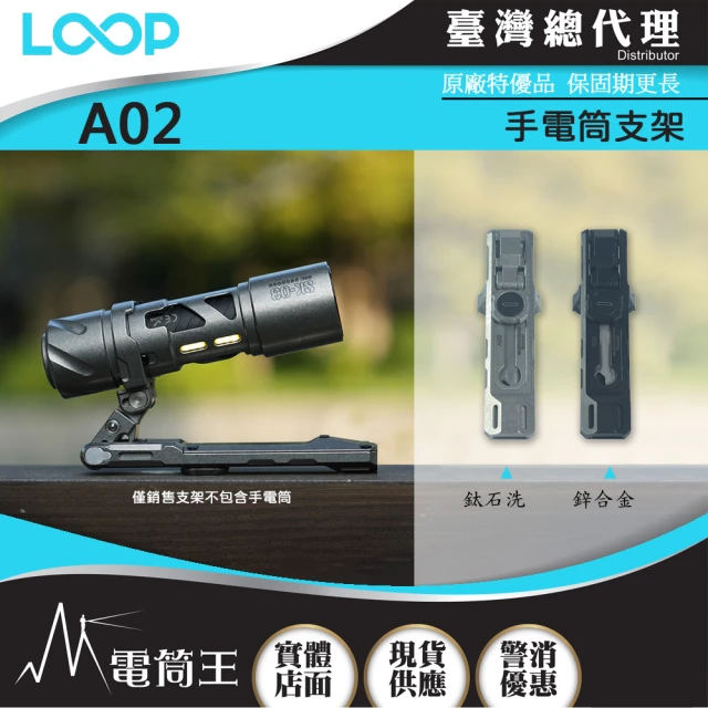 【LOOP GEAR】電筒王 A02 鋅合金支架(多功能工具組 雙向夾 開瓶器 刀片 撬桿 適安裝於GEAR SK03)