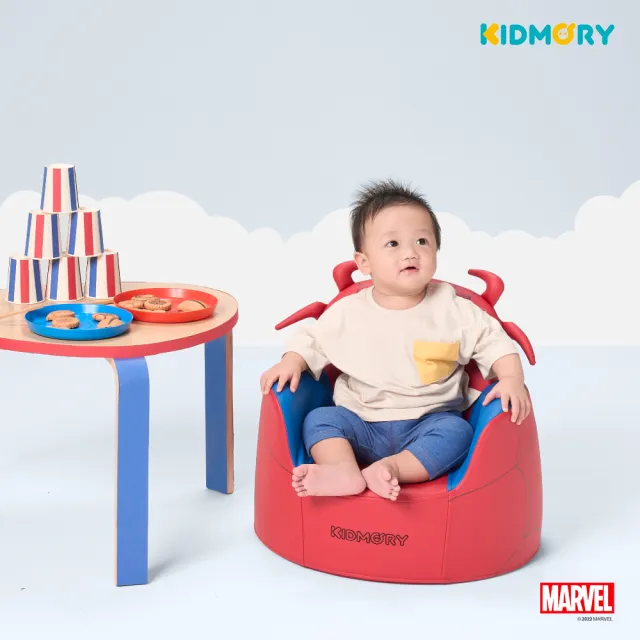 【KIDMORY】蜘蛛人限定款兒童沙發(小沙發 兒童椅 休閒椅 學習椅 寶寶椅KM-582-RD)