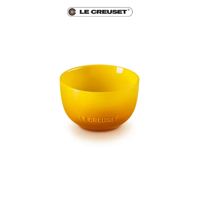 【Le Creuset】瓷器花蕾系列餐碗11cm(櫻桃紅/杏桃黃/湖水綠/銀灰藍 4色選1)