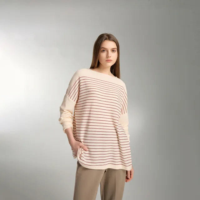 【giordano ladies】24SS_橫織紋寬身剪裁上衣(02354007)