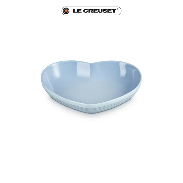 【Le Creuset】瓷器心型盤-中(海岸藍)
