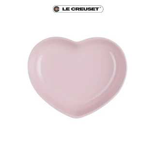 【Le Creuset】瓷器心型盤-中(雪紡粉)