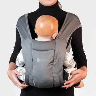 【Ergobaby】Embrace 環抱二式初生嬰兒背帶柔軟透氣款(洗水黑)
