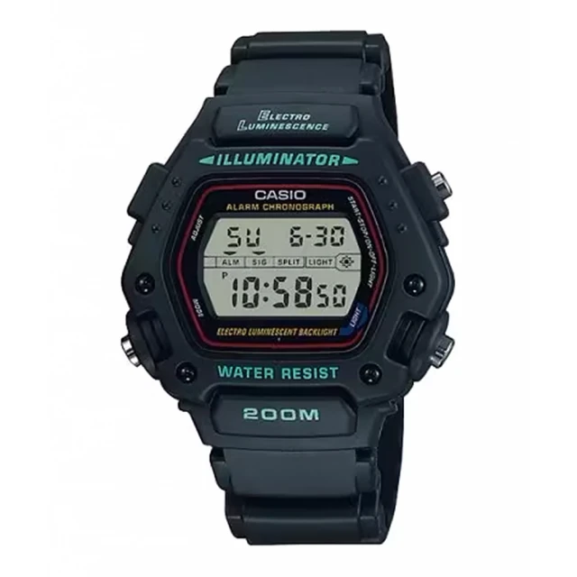 CASIO 卡西歐 DW-290-1 街頭潮流 冷光照明 倒計時 碼錶 運動 手錶 46.8mm(全自動日曆)