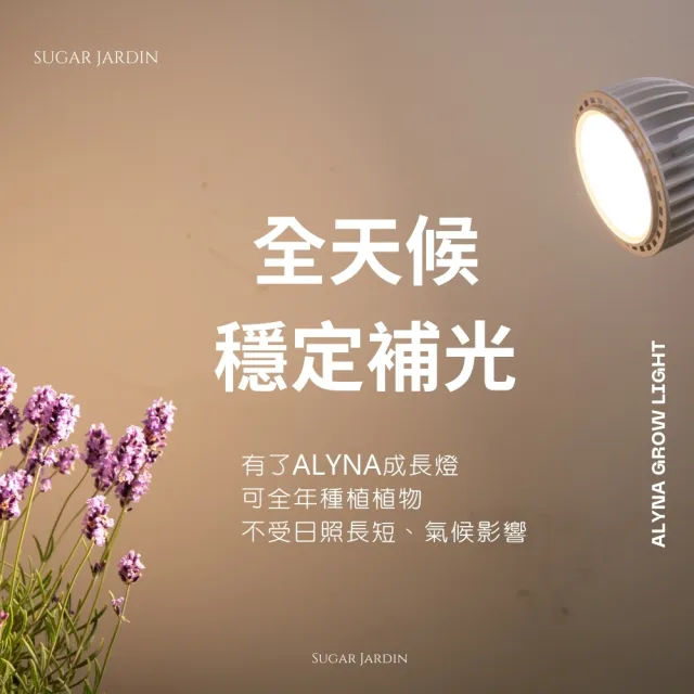 【微糖花植間】Alyna全光譜植物燈30W-植物生長燈(led植物燈/補光植物成長燈泡)
