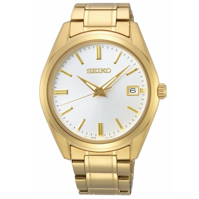 SEIKO 精工 CS系列 金錶 日系簡約腕錶 交換禮物 聖誕節(SUR314P1/6N52-00A0K)