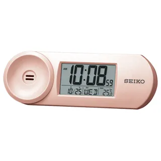 【SEIKO 精工】話筒造型電子鐘 鬧鐘 桌鐘(QHL067P)