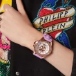 【PHILIPP PLEIN】The $kull Genderless 骷髏中性錶款 紫X玫瑰金 PWNAA0222_41mm