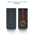 【Daniel Wellington】DW CLASSIC MULTI EYE 40mm 小三針棕色皮革錶(玫瑰金框)