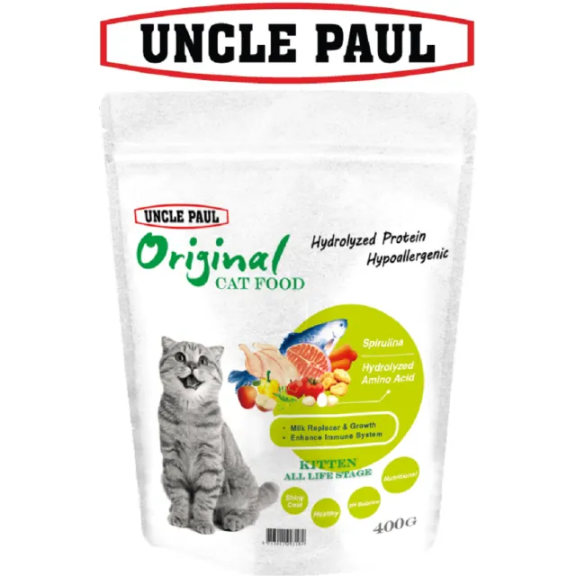 【UNCLE PAUL】保羅叔叔田園生機貓食 400g 幼貓 全齡用(幼貓 母貓 全齡貓 貓飼料 寵物飼料)