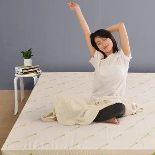 【LooCa】贈枕x2-益生菌抗敏2.5cm泰國乳膠床墊-共2色(雙人5尺)