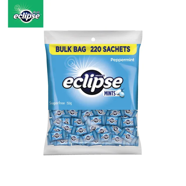 【Eclipse 易口舒】無糖薄荷錠 勁爽薄荷 樂享包 150g(提神/口氣清新)