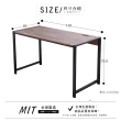 【Akira】MIT工業風雙插座加粗鐵管電腦桌 110公分(書桌/桌子/辦公桌/工作桌)