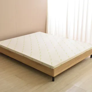 【LooCa】贈枕x1-防蹣抗敏5cm益生菌泰國乳膠床墊(單大3.5尺)