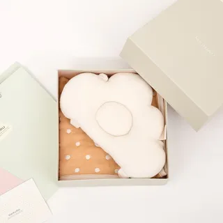 【MARURU】禮盒組 日本製六層紗被點點橙 哺乳枕組 70x50cm(彌月禮盒 新生兒禮盒 出生送禮 新生兒送禮)