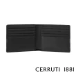 【Cerruti 1881】限量2折 義大利頂級小牛皮8卡短夾皮夾 CEPU05695M 全新專櫃展示品(黑色 贈原廠送禮提袋)