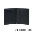 【Cerruti 1881】限量2折 義大利頂級小牛皮6卡短夾皮夾 CEPU05433M 全新專櫃展示品(黑色 贈送禮提袋)